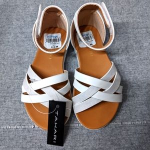 NIB Little girls white sandals